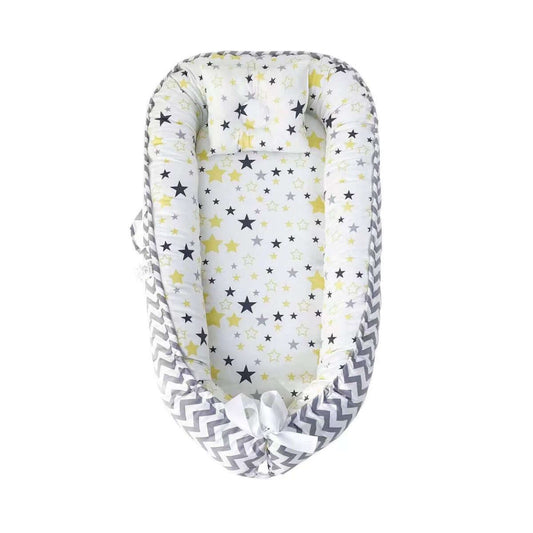 Baby Nest, Baby Lounger Yellow/Blue star