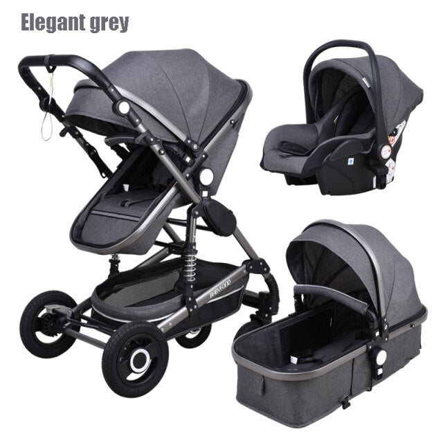 2021 new 3 in1 stroller  CE certification  baby trolley high landscape baby pram double faced children