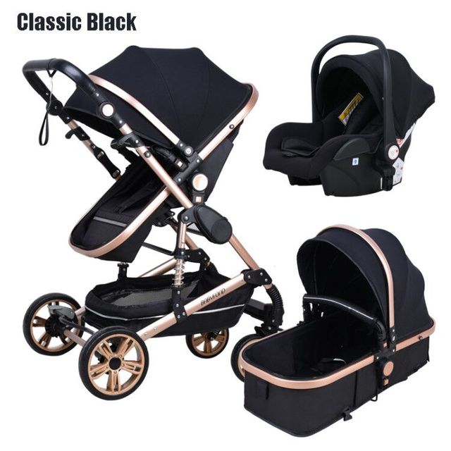 2021 new 3 in1 stroller  CE certification  baby trolley high landscape baby pram double faced children