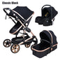 2021 new 3 in1 stroller  CE certification  baby trolley high landscape baby pram double faced children