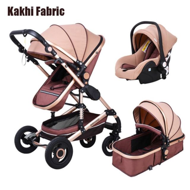 2021 new 3 in1 stroller  CE certification  baby trolley high landscape baby pram double faced children