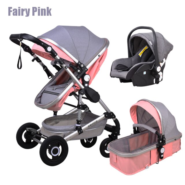 2021 new 3 in1 stroller  CE certification  baby trolley high landscape baby pram double faced children