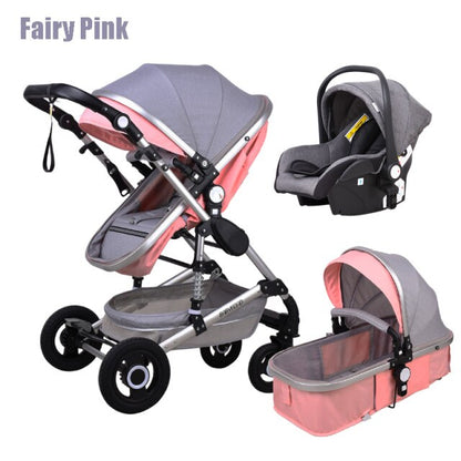 2021 new 3 in1 stroller  CE certification  baby trolley high landscape baby pram double faced children