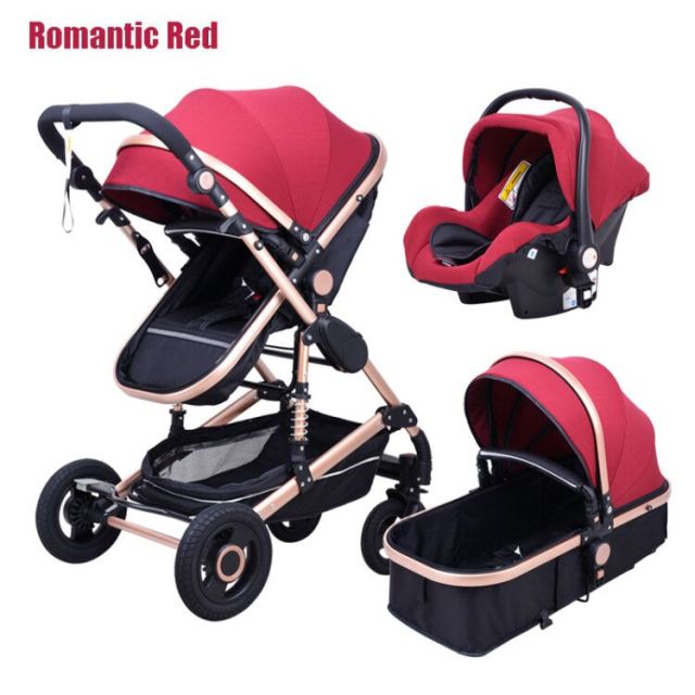 2021 new 3 in1 stroller  CE certification  baby trolley high landscape baby pram double faced children