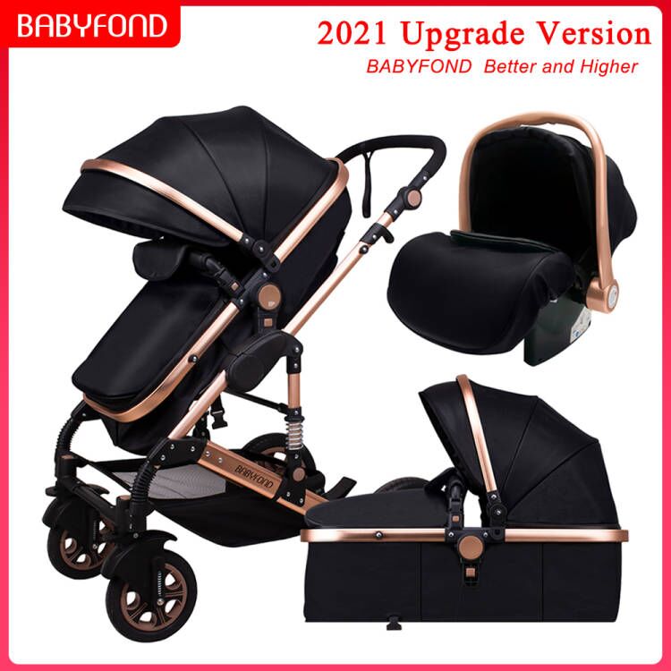 2021 new 3 in1 stroller  CE certification  baby trolley high landscape baby pram double faced children