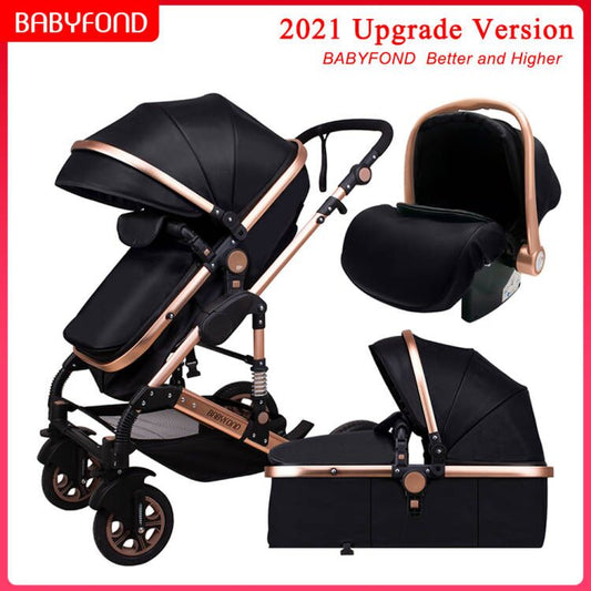 2021 new 3 in1 stroller  CE certification  baby trolley high landscape baby pram double faced children